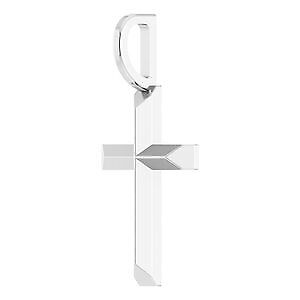 Sterling Silver Knife-Edge Cross Pendant Gift for Women