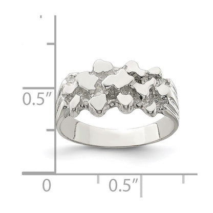 Sterling Silver Woman's Nugget Ring Size 8