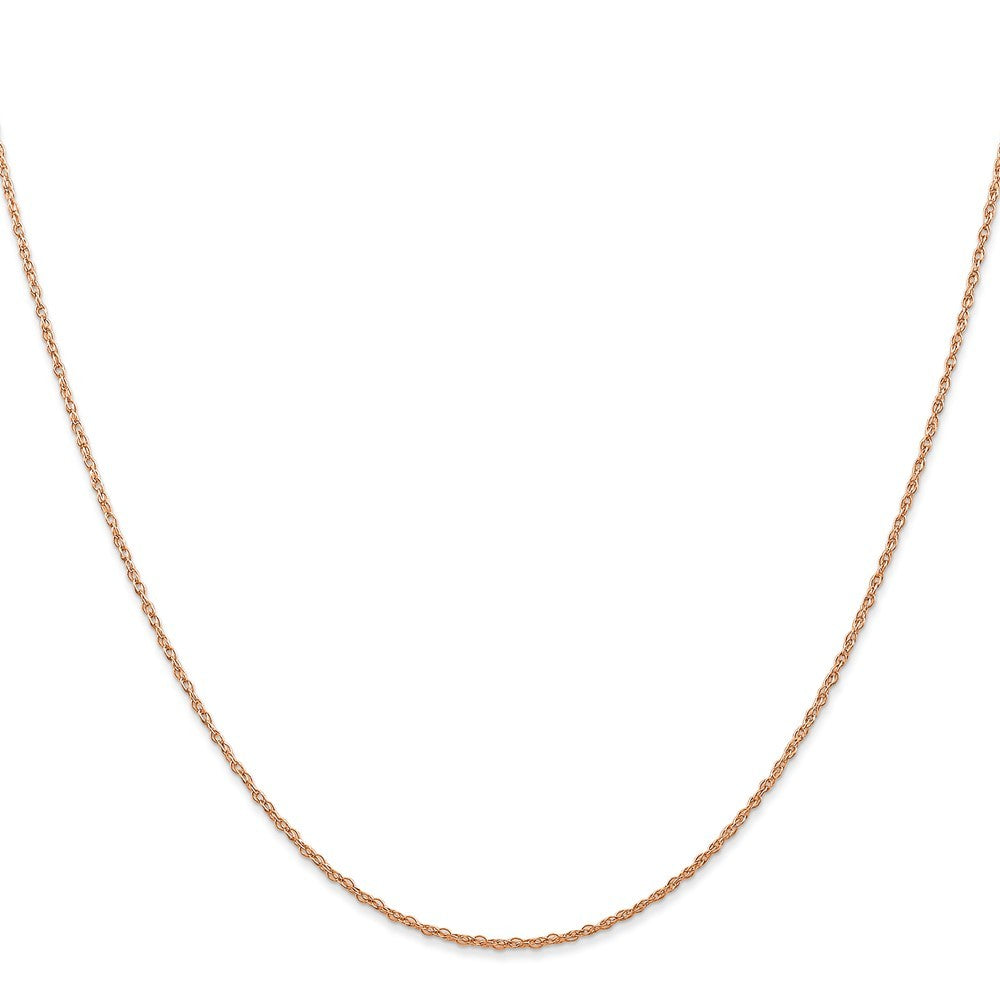 14K Rose Gold 16 inch Carded .7mm Cable Rope Chain Necklace