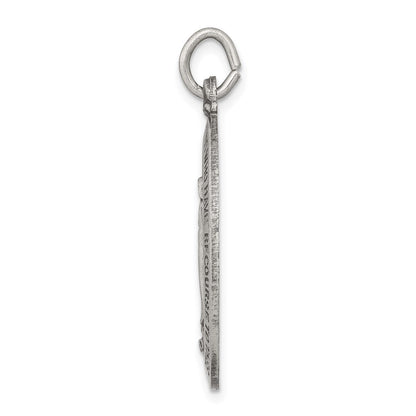 Sterling Silver Antiqued Miraculous Medal Pendant Holiday Gift for Women