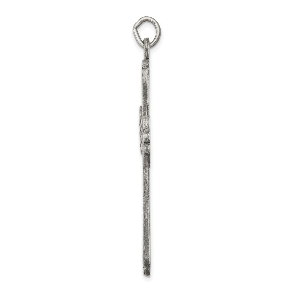 Sterling Silver Antiqued Cross Charm Holiday Gift for Women