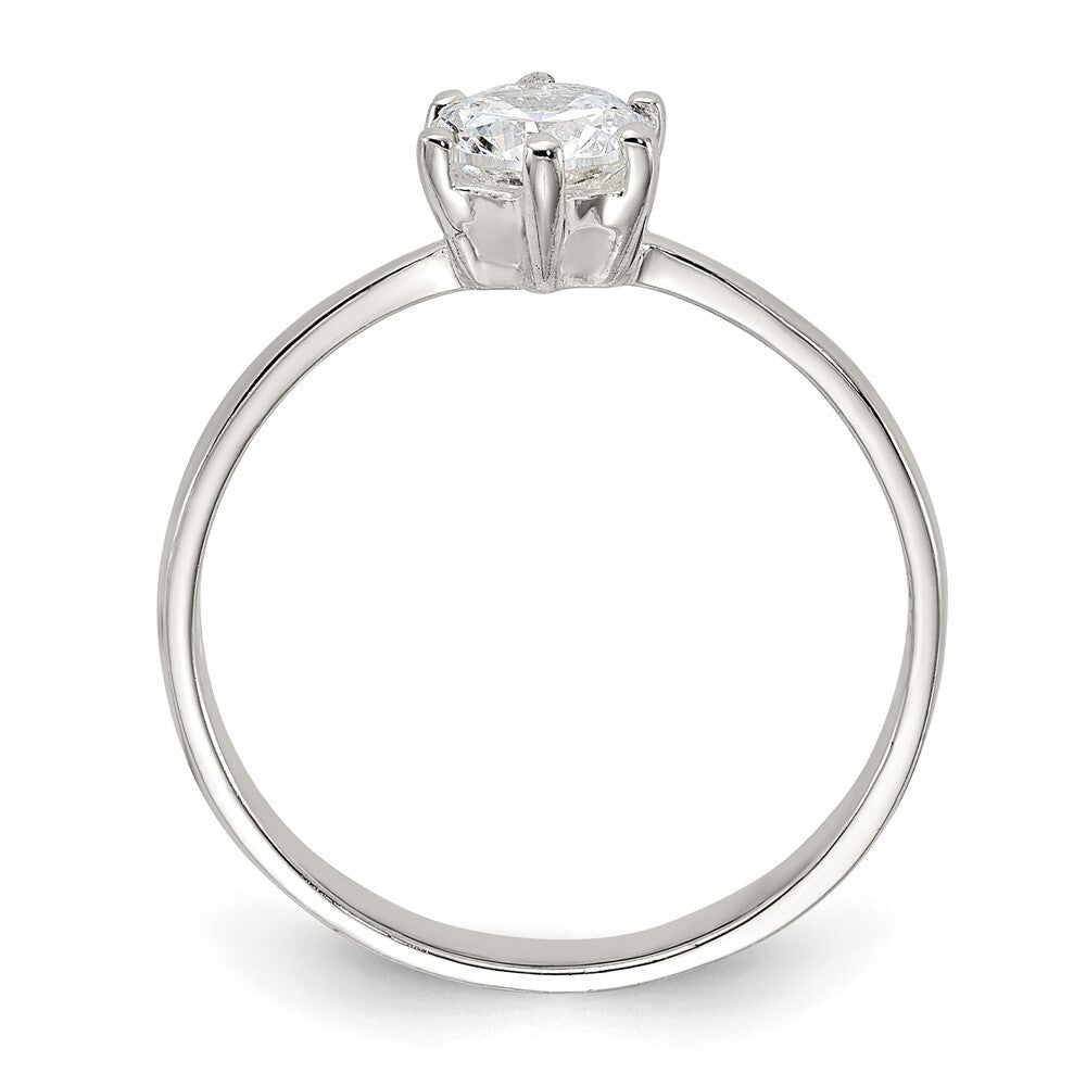Sterling Silver Cubic Zirconia Ring Size 7