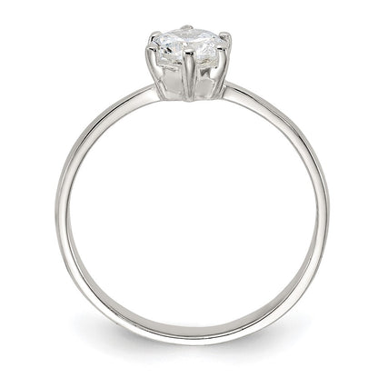 Sterling Silver Cubic Zirconia Ring Size 7
