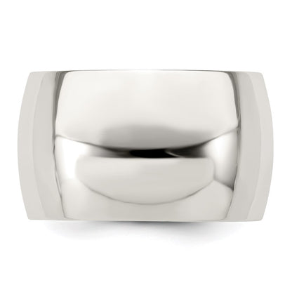 Sterling Silver 12mm Half Round Size 6 Band Ring