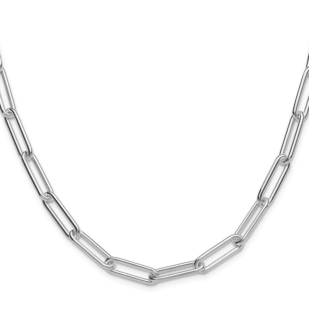 Sterling Silver Polished 6.5mm Paperclip Chain Necklace