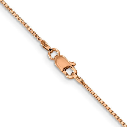 14K Rose Gold 16 inch 1mm Box Link Chain Necklace