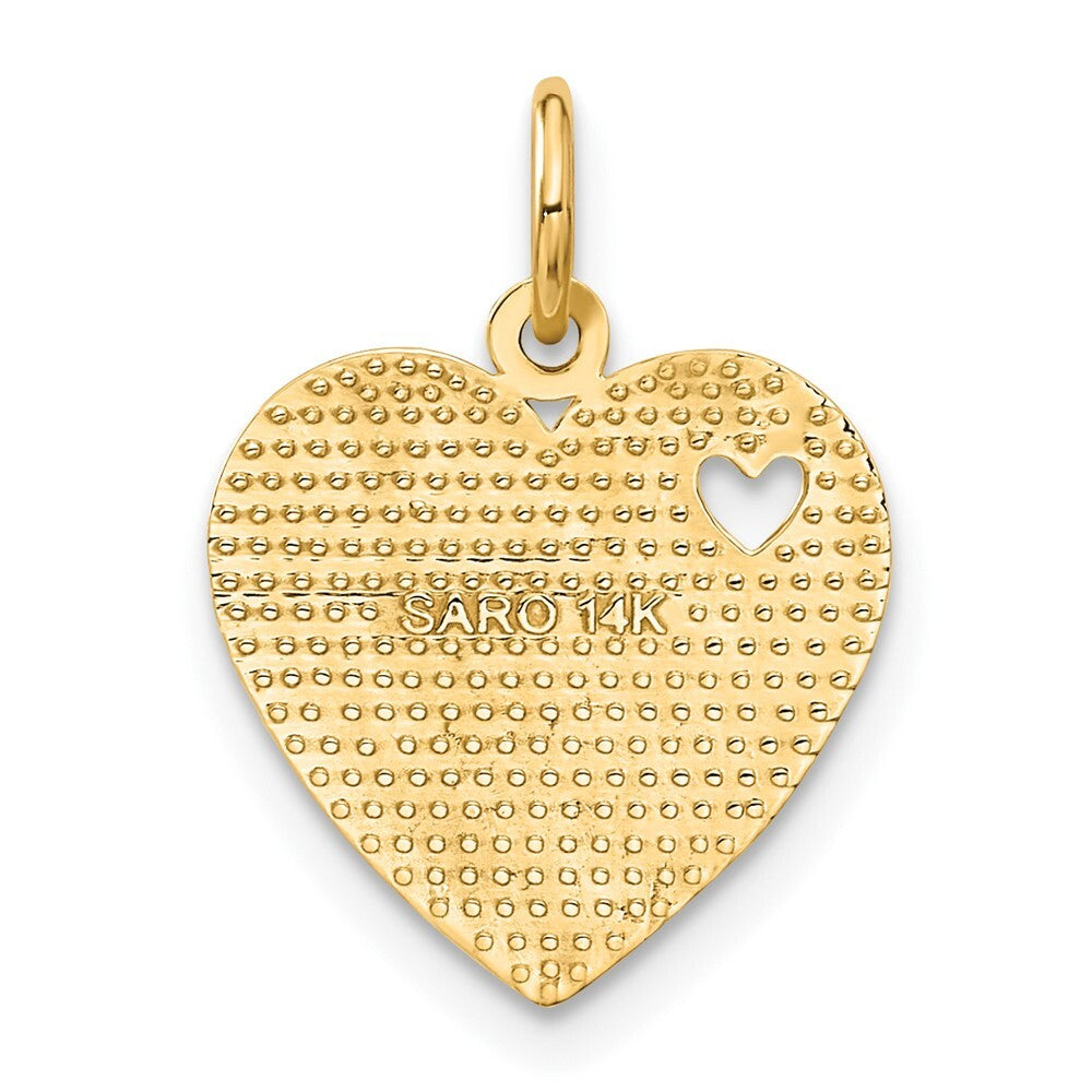 14k Yellow Gold VERY SPECIAL SIS Charm Pendant for Women