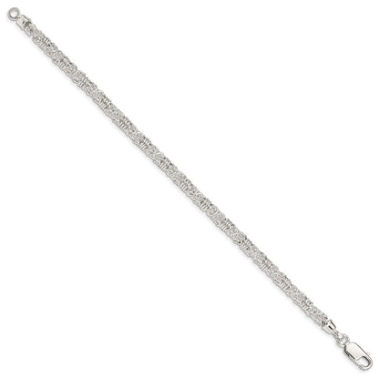 Sterling Silver 7.5inch Polished Fancy Link Bracelet