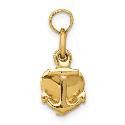 14k Yellow Gold 3D Faith, Hope and Charity Charm