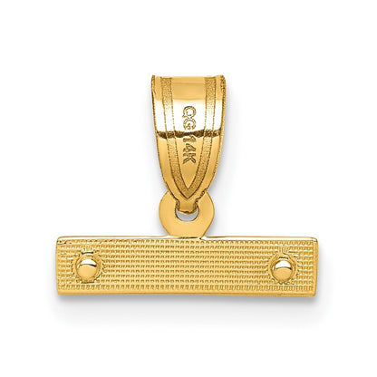 14k Yellow Gold Medium Diamond-cut Top Charm