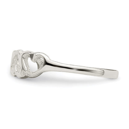 Sterling Silver Heart Ring Size 8