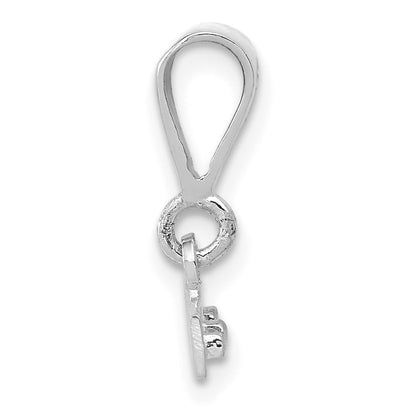 14K White Medium Polished Top Charm