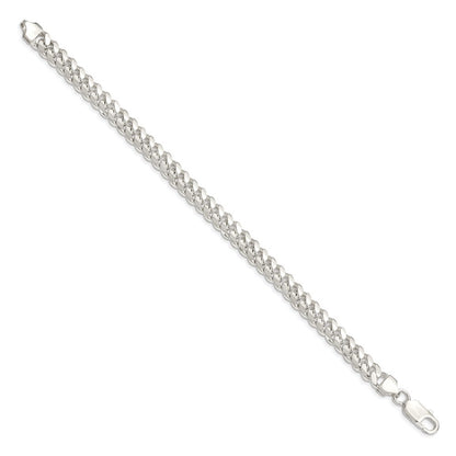 Sterling Silver 7.0mm Polished Domed Curb Chain Bracelet