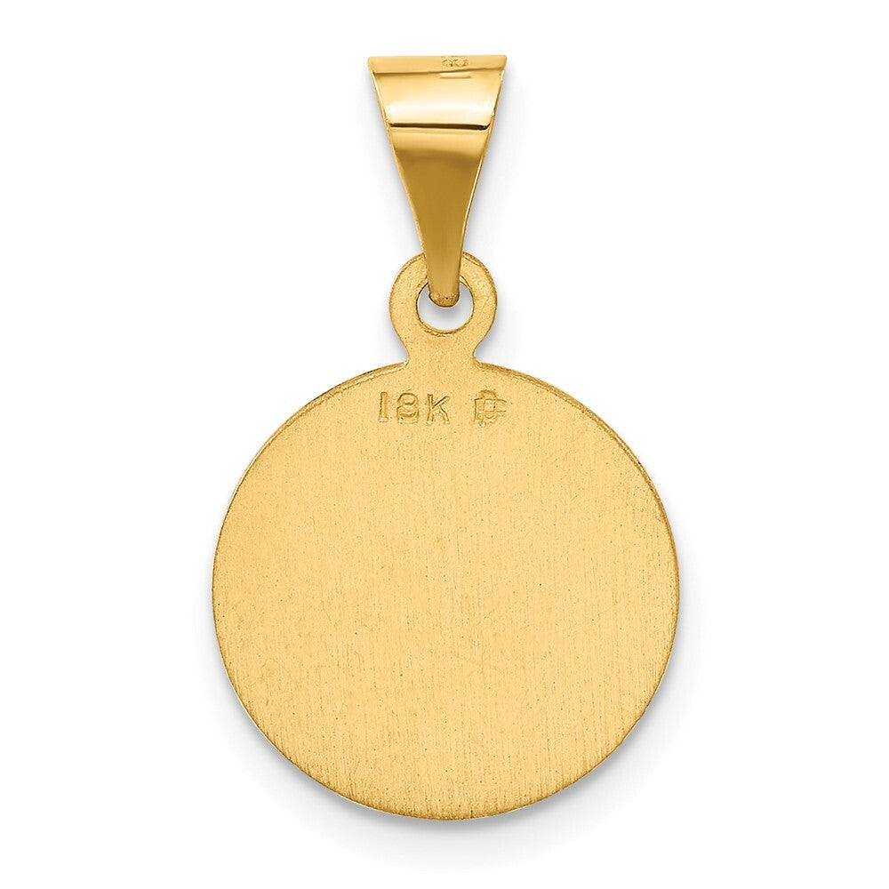 18k Yellow Gold Our Lady of Perpetual Help Medal Pendant for Women