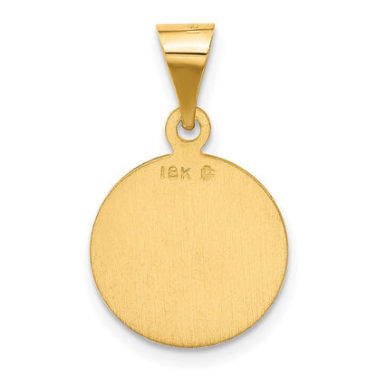 18k Yellow Gold Our Lady of Perpetual Help Medal Pendant for Women
