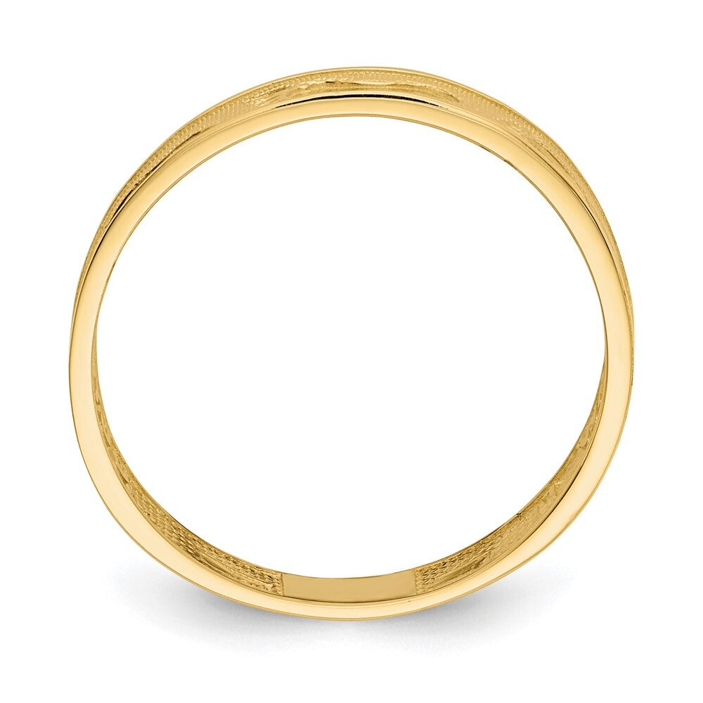 14K Yellow Gold Footprints In The Sand Ring