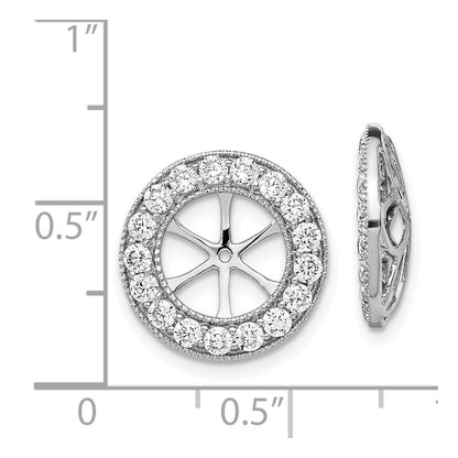 14k White Gold 1-1/6ct Diamond Earring Jackets