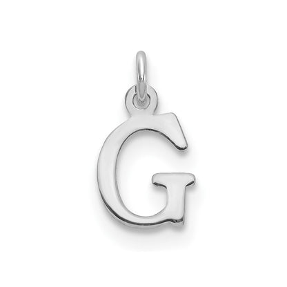 14k White Gold Cutout Letter G Initial Pendant for Women