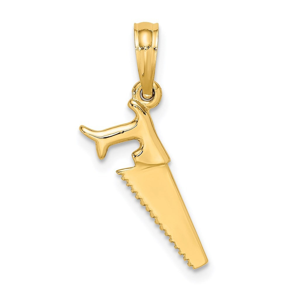 14k Yellow Gold 3-D Saw Charm