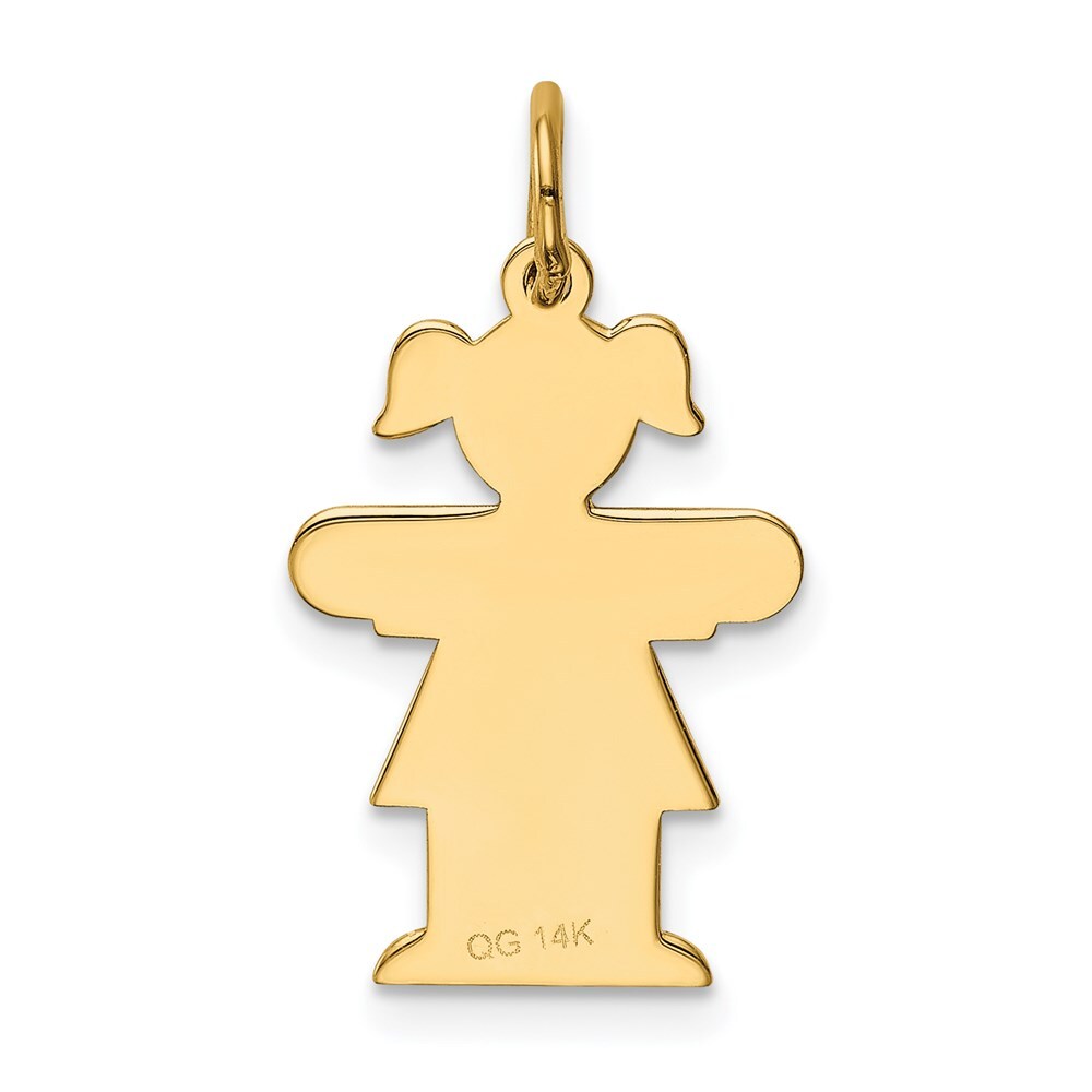 14k Yellow Gold Kid Charm Pendant for Women