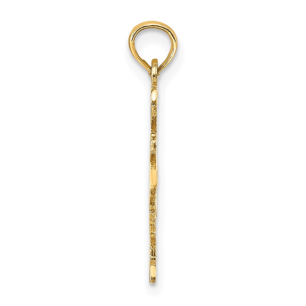 14k Yellow Gold Solid Texas State Pendant for Women