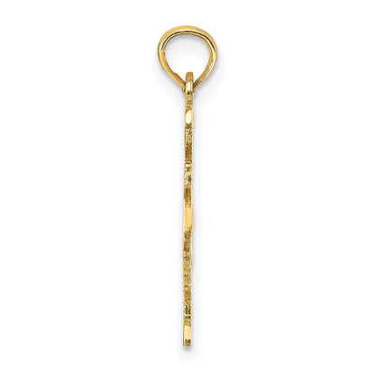 14k Yellow Gold Solid Texas State Pendant for Women