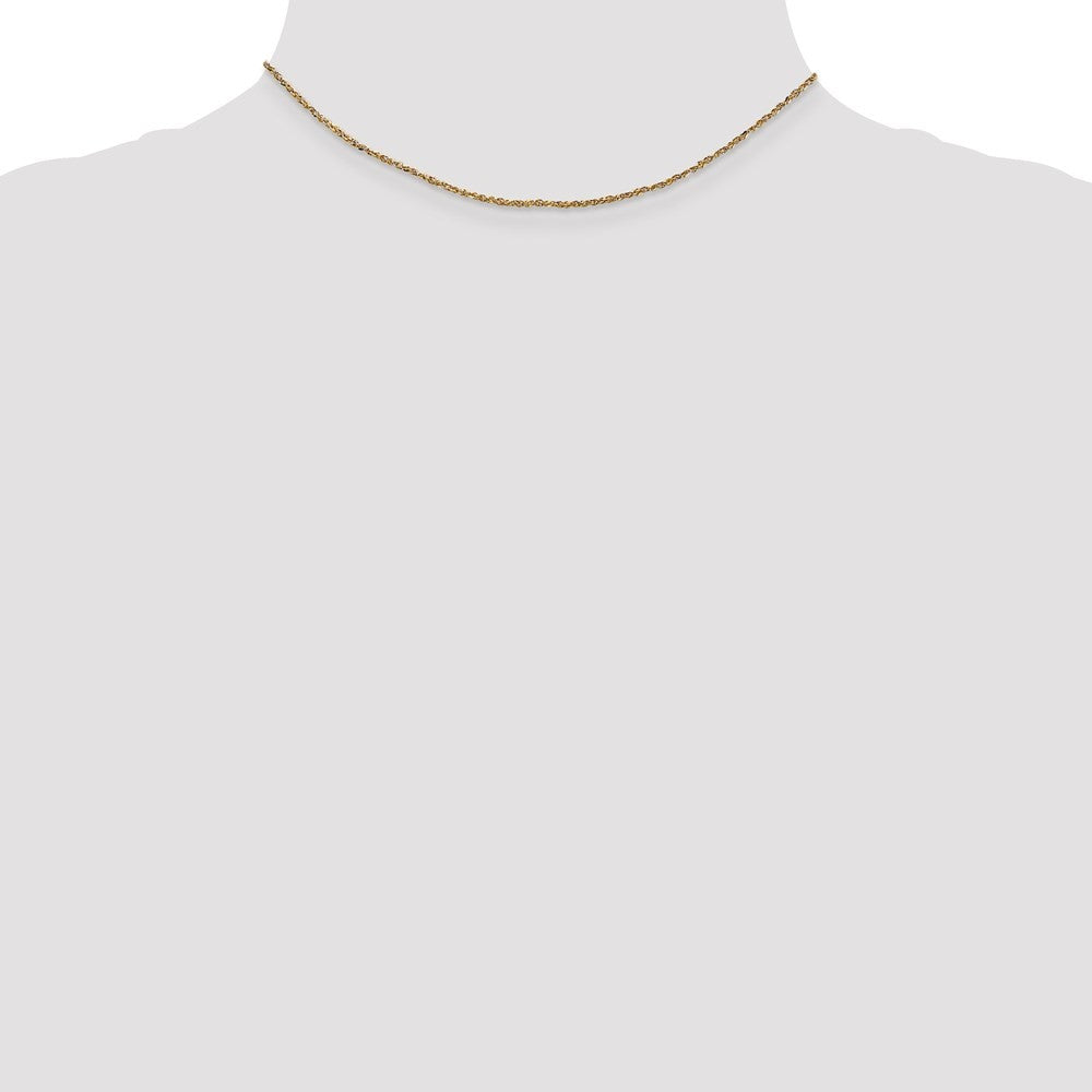 14k Yellow Gold 14 inch 1.7mm Ropa with Lobster Clasp Chain Necklace