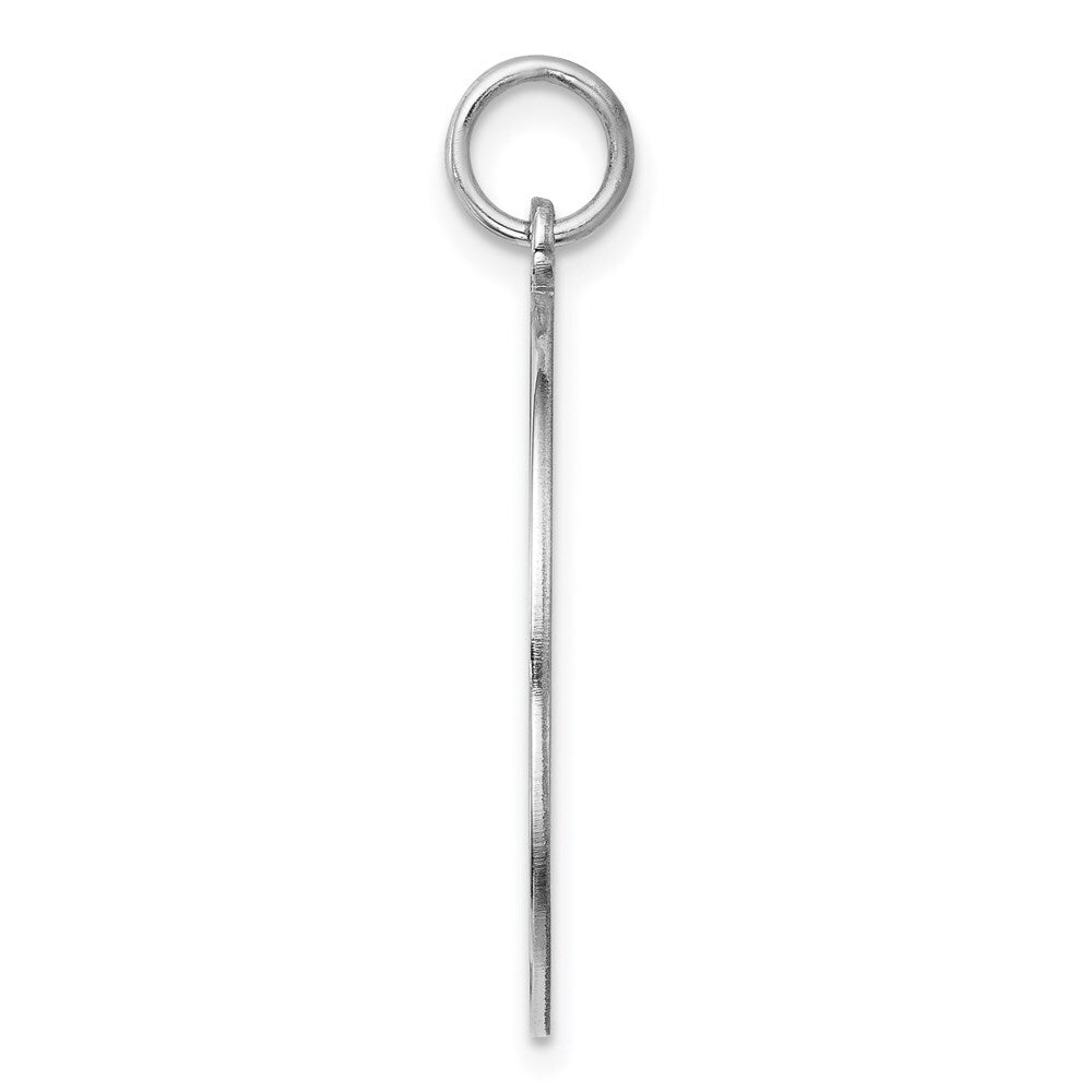 Sterling Silver Engraveable Round Polished Front/Satin Back Disc Charm