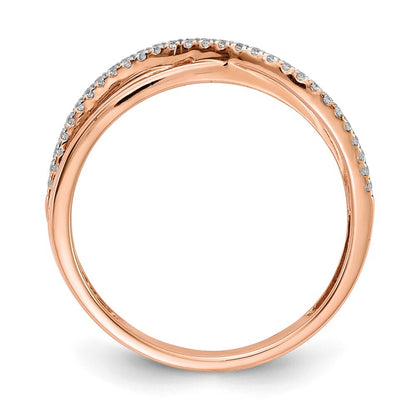 14k Rose Gold Diamond Ring Size 7
