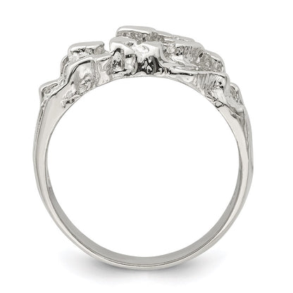 Sterling Silver Men's Nugget Ring Size 11