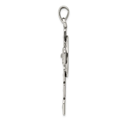 Sterling Silver Antiqued Celtic Cross Pendant
