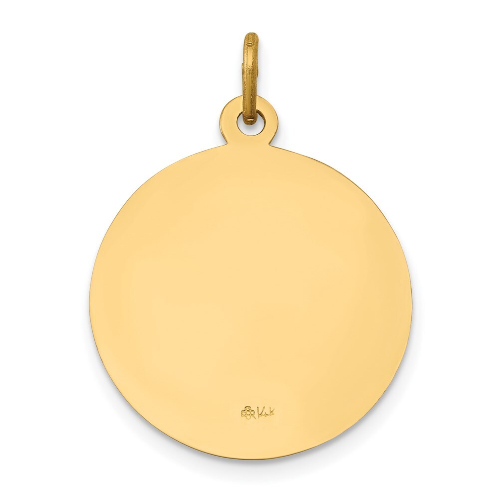 14k Yellow Gold Saint Gerard Medal Pendant for Women