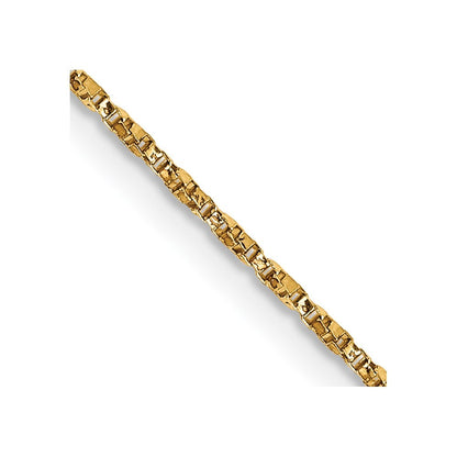 14k Yellow Gold .95mm Twisted Box Chain Necklace 24"