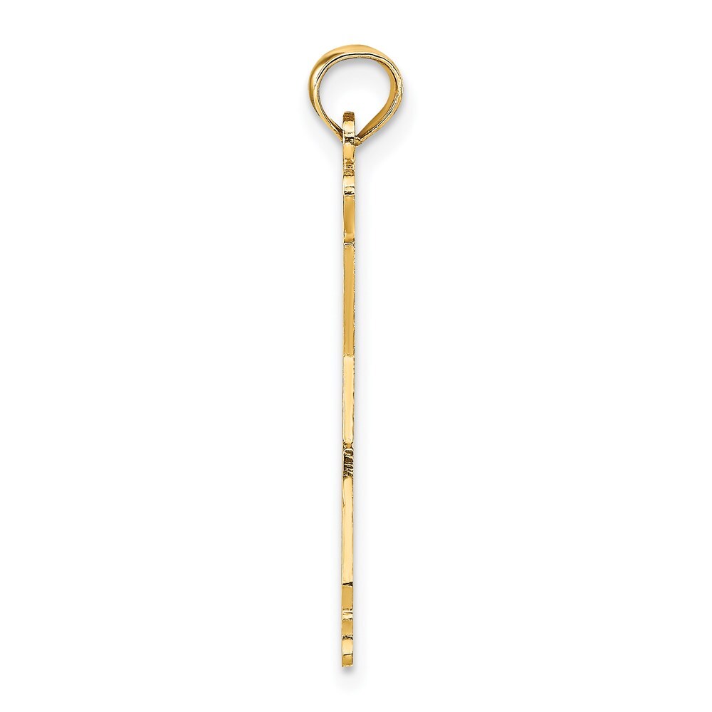 14k Yellow Gold Solid California State Pendant