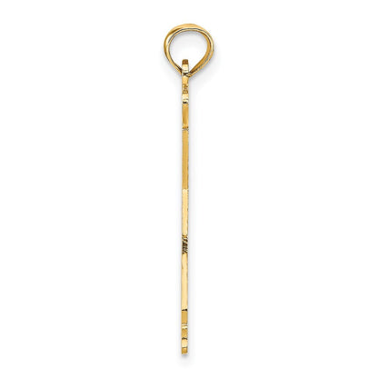 14k Yellow Gold Solid California State Pendant