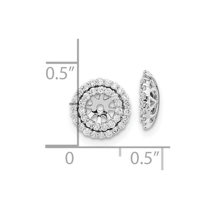 14k White Gold Diamond Earring Jackets