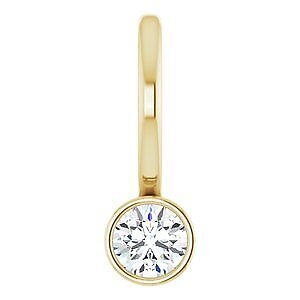 14k Yellow Gold 1 10 CT Natural Diamond Charm Pendant Gift for Women