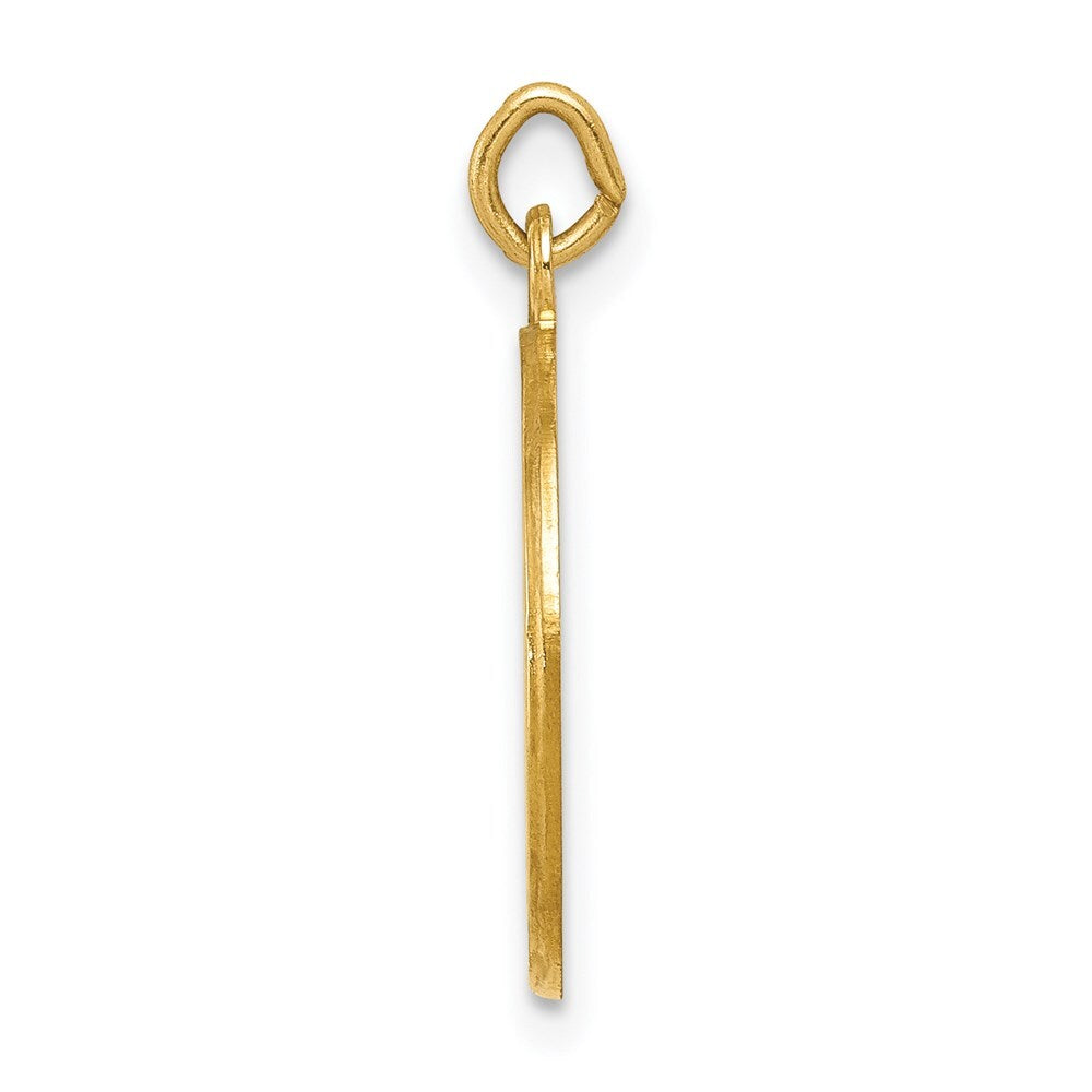 14k Yellow Gold Confirmation Medal Charm Pendant for Women