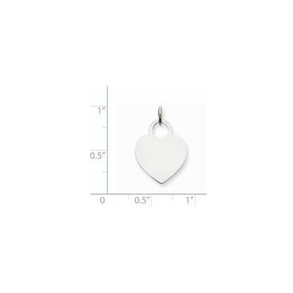 14k White Gold Medium Engravable Heart Pendent for Women