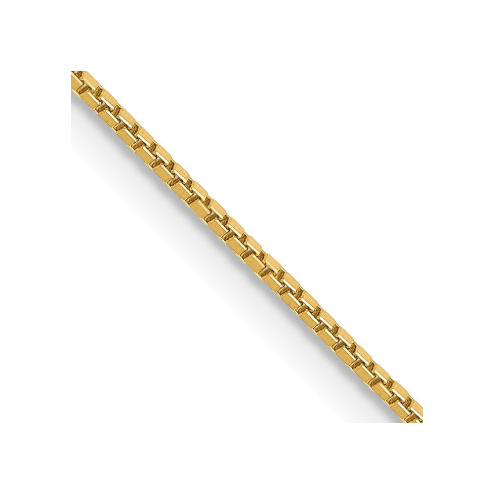 14k Yellow Gold 24 inch .9mm Box Chain Necklace