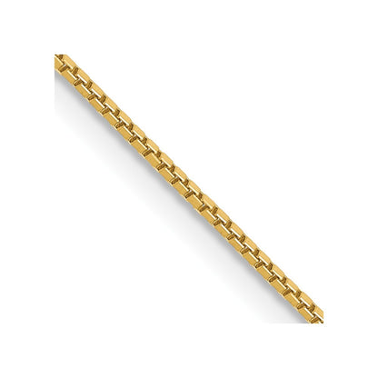 14k Yellow Gold 24 inch .9mm Box Chain Necklace