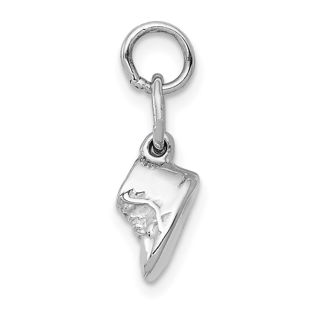 14k 3D Moveable White Gold Baby Shoes Charm Pendant