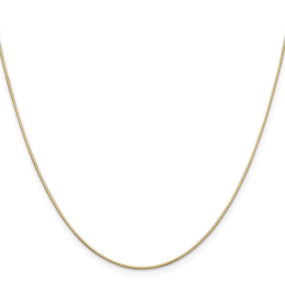 14k Yellow Gold 20 inch .6mm Octagonal Snake Chain Necklace