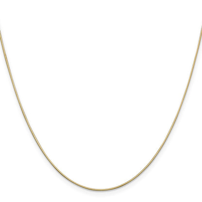 14k Yellow Gold 20 inch .6mm Octagonal Snake Chain Necklace