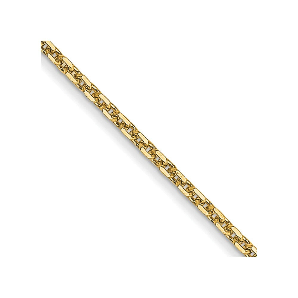 14k Yellow Gold 30 inch .95mm Diamond-cut Cable with Lobster Clasp Chain