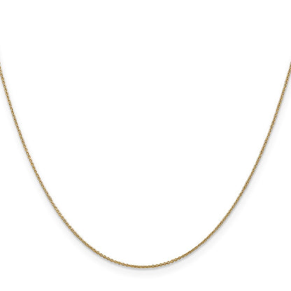 14k Yellow Gold 18 inch .75mm Cable Pendant Chain Necklace