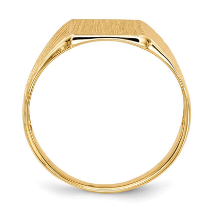 14K Yellow Gold 9.5x8.0mm Open Back Signet Ring