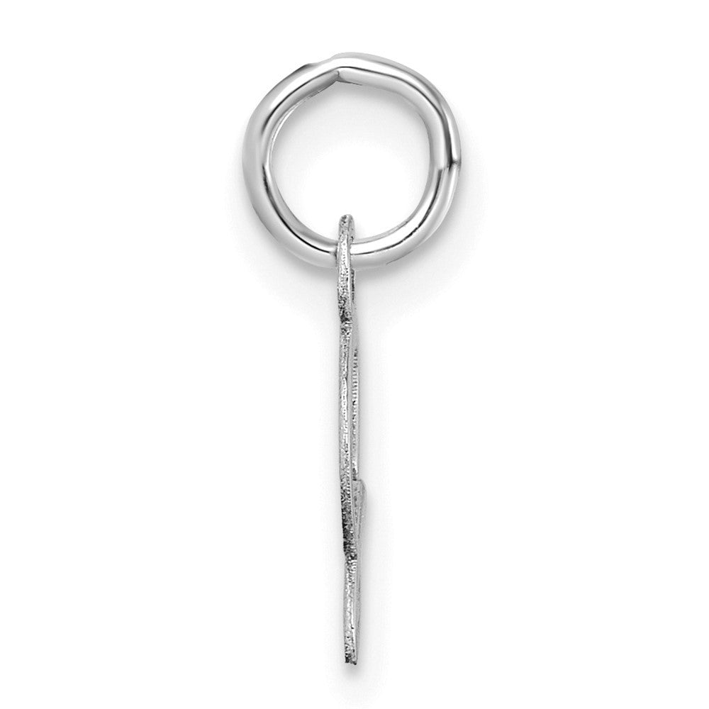 14k White Gold Uppercase Letter S Initial Charm Pendant
