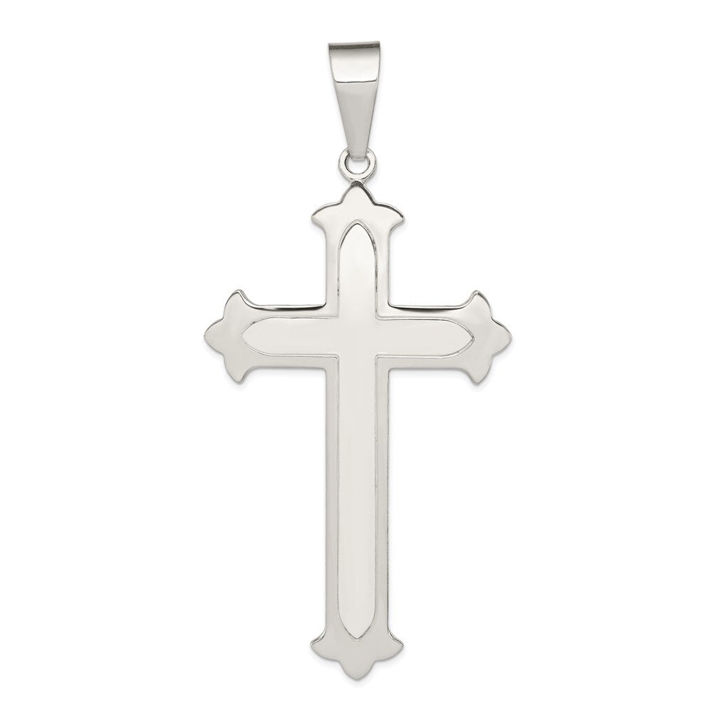 Sterling Silver Polished Cross Pendant Holiday Gift for Women