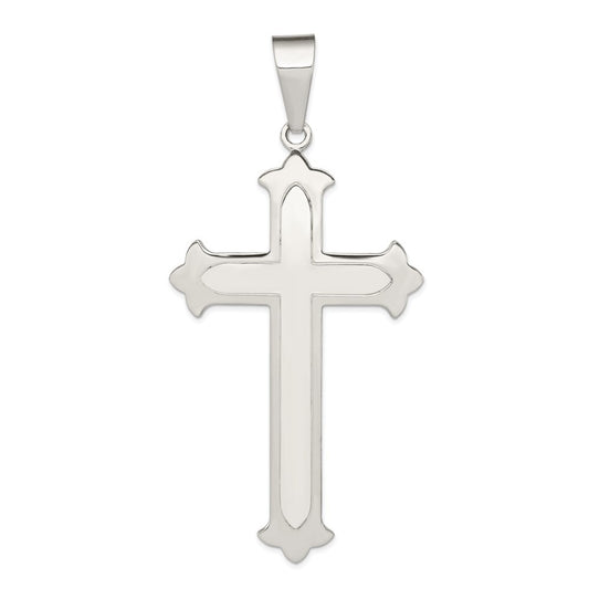 Sterling Silver Polished Cross Pendant Holiday Gift for Women